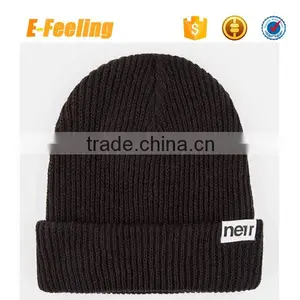 Wholesale Beanie Hat With Woven Label thumbnail-1