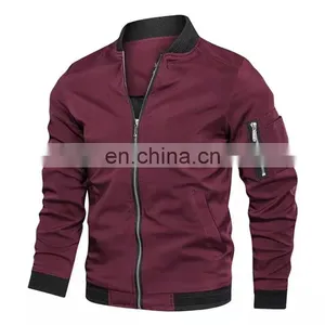 Varsity Quilted Mens Custom Logo Plus Size Flight Bomber Jacket Coat thumbnail-5