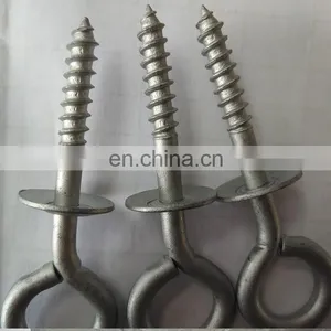 China Manufacturer Carbon Steel Eye Hook Screw With Washer Self Tapping Eye Screw thumbnail-3