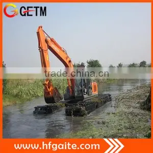 Amphibious Dredging Equipment Excavator With 3 Rows of Chain thumbnail-1