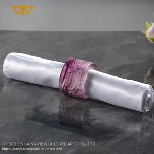 SAINT VIEW 2022 Crystal Beaded Napkin Ring Designer Decorative Wholesale Latest Arrival Table Top Fancy Napkin Holder thumbnail-3