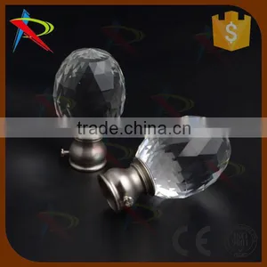 Crystal Curtain Rod Set Accessories End Caps/finials thumbnail-3