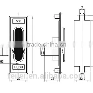 CE Rohs 2015 Feilei China Manufacturer Zinc Alloy Cabinet Plane Locks With Cover thumbnail-6