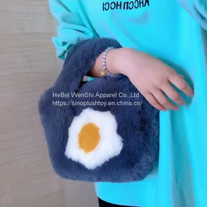 008Winter Faux Fur Bag Fashion Bucket Bag Work Bag School Handbag Women's Shoulder Bag Crossbody Bag thumbnail-1
