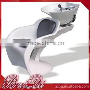 Morden and Fancy Fiber Glass Hairdressing Shampoo Basin Black or White Plastic Shampoo Chair thumbnail-1