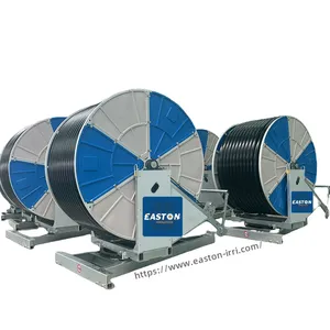 JP90-450 Traveling Hard PE Pipe Hose Reel Irrigation Machine Drum Irrigator thumbnail-1