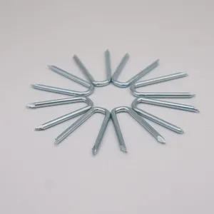 Q195 Carbon Steel U Type Nails for Fence Staples With Zinc Plating thumbnail-1