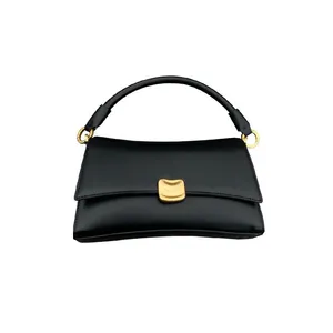 Black Underarm Bag Women's New 2025 Quality Handbag Popular Crossbody Bag Casual Style PU Material Small Square Bag Pure Color thumbnail-5