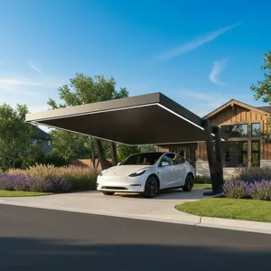 Wanze Energy EV Charging Solar Carport System - Modular Design, OEM/ODM Support, Waterproof & High Wind Resistance thumbnail-3