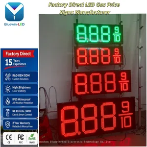 Anti Interference RF Remote Control LED Fuel Price Sign Board for Petrol Station Display Screen thumbnail-1