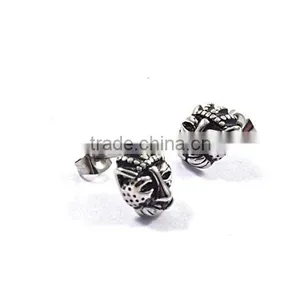 Fashion Earring Designs New Model Stainless Steel Leopard Head Earrings thumbnail-3