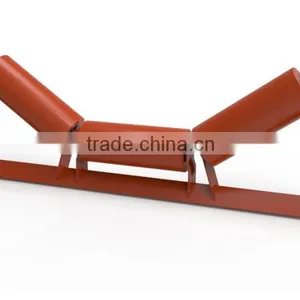 108mm Mining Metal Conveyor Troughing Carrying Idler With 3 Equal Idlers thumbnail-4
