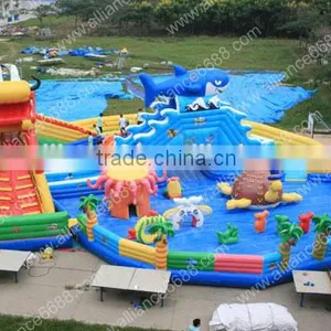 2014 Giant Inflatable Sport Dragon Shark Jumpers Kiddie Jumper thumbnail-2