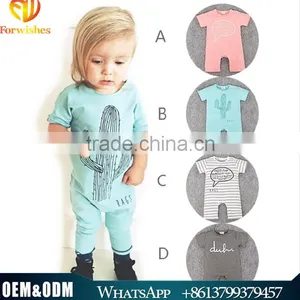 2016 Cute Modeling Cartoon High Quality Newborn Baby Rompers Pure Cotton Summer Toddler Jumpsuits thumbnail-1