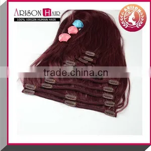 100% Virgin Cheap Remy Brazilian High Quality Afro Great Length Aluminum Clip in Highligh Hair Extensions Hair Double Drawn 200g thumbnail-5