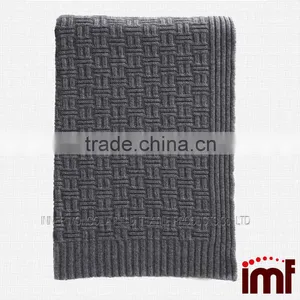Inner Mongolia Cashmere Plaid Blanket thumbnail-1