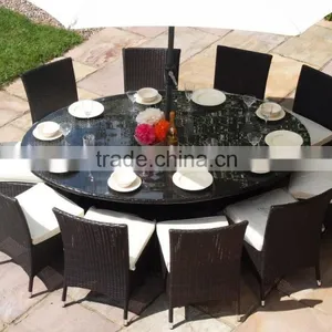 PE Rattan Outdoor Furniture Dining Table and Chair (DH-N9075) thumbnail-1