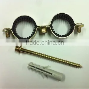 SIMPLE PIPE CLAMP WITH RUBBER & HANGER BOLT &PLUG thumbnail-1