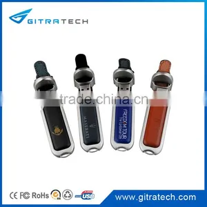 Real Leather USB Flash Drive Mock Up With Hot Stamp Logo and Cap 8GB 16GB 32GB thumbnail-1