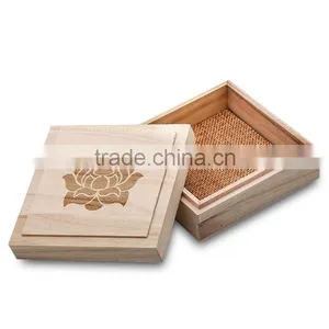 Square Wood Pine Box, Solid Pine Wood Jewelry Box thumbnail-3