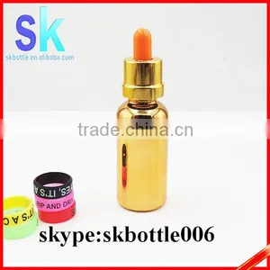 Gold Electroplating Essential Oil 30ml Glass Dropper Bottle thumbnail-3