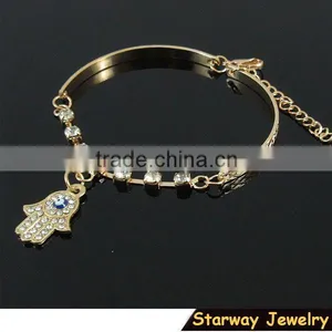 >>2016 New Design Rhinestone Turkish Evil Eye Bracelet, Lucky Hamsa Hand Bracelet / thumbnail-1