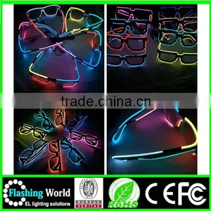 Hot Selling Custom Fashionable Ladies Round Neck Black Cotton Led Flashing Birthday Party Glasses thumbnail-2