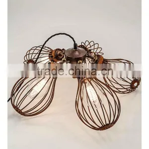 Vintage Metal 4 Bulbs Pendant Lamp for Indoor Decoration thumbnail-2