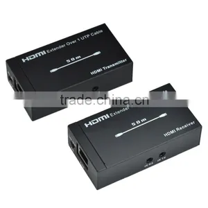 CHEERLINK HDMI V1.4 Extender to CAT-6 Infrared Single Network Cable Extender Set w/ Dual IR Control - Black thumbnail-1