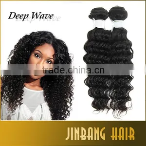 Hot Selling Top 7A Unprocessed Brazilian Deep Wave Brazilian Virgin Hair Deep Wave 100% Human Hair Extension Bundles thumbnail-1