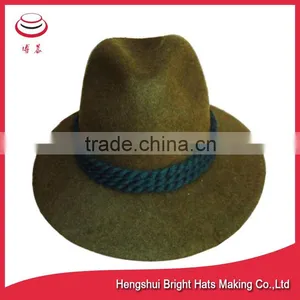 Wide Brim Wool Felt Fedora Hats thumbnail-2