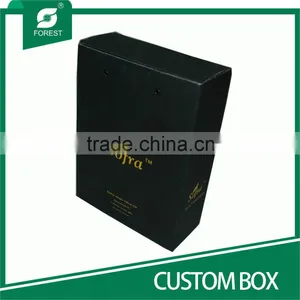 BLACK VARNISHED CARDBOARD CUSTOM BOX FOR PACKING OLIVE OIL thumbnail-1