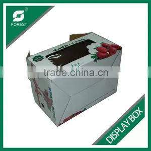 CARDBOARD DISPLAY BOX WITH HANDLE FOR SHIPPING STRAWBERRY PACKING BOX WITH PVC WINDOW thumbnail-6