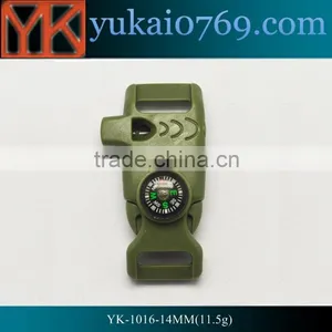 Yukai 550 Paracord Flint Fire Starter Buckle With Scraper and Compass for Hiking thumbnail-1