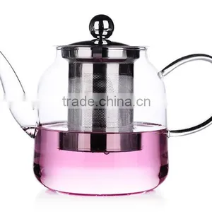 1200ml Hot Selling Borosilicate Glass Tea Pot With Stainless Steel Infuser Tea Pitcher Teapot thumbnail-6