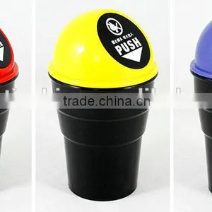 BT05A PP Material Promostional Smart Car Mini Plastic Push Bin With Swing Lid thumbnail-2