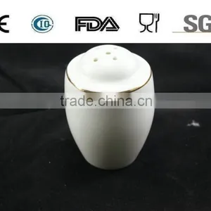 Food Rice Fruit Gold Sugar White Body Stoneware Earthenware Bone China Porcelain Ceramic Salt & Pepper thumbnail-1