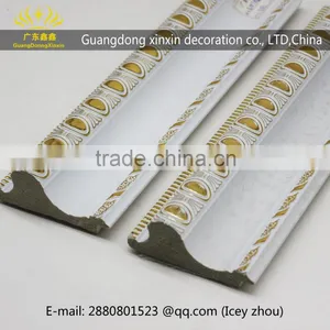 2016 New Design Wholesale WhiteGold Patterns Carved Picture Frame Moulding Waterproof ,environmental Protection thumbnail-3