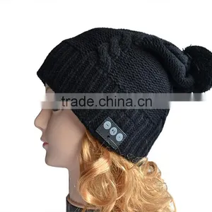 Paypal Accept Acrylic Beanie Winter Hat With Bluetooth Headphone thumbnail-1