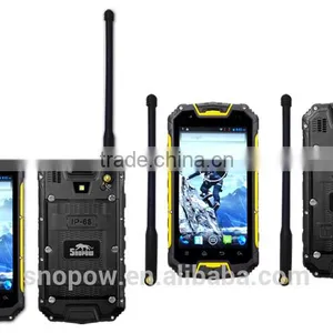 IP68 Waterproof Quad Core Walkie Talkie Snopow m8 Rugged Blu Cell Phone thumbnail-1