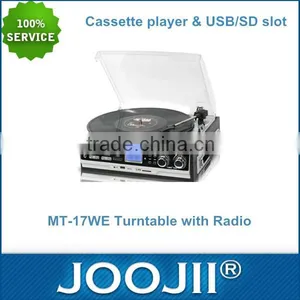 2016 Newest Turntable & Cassette Player & Radio Player With USB/SD Encoding thumbnail-1
