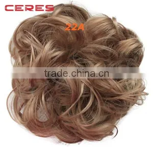 Synthetic Clip on Messy Hair Bun Extension Chignon Hair Piece Wig Quality Choice thumbnail-5