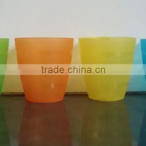 Colorful 10OZ Plastic Cup With Horizontal Stripes thumbnail-1