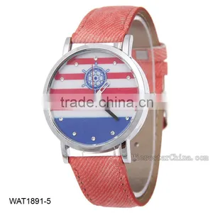 2016 Navy Blue Canvas Strap Wrist Watch thumbnail-5