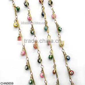 Blue Eye Shaped Jewelry Chain With Star thumbnail-4
