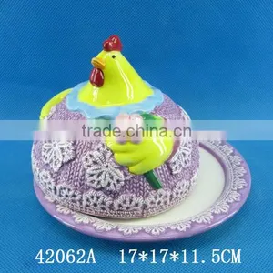 Lovely Cock Ceramic Kitchen Bread Plate thumbnail-3