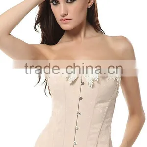 Sexy Lace Brocade Steampunk Wait Training Corset With Steel Boned thumbnail-3