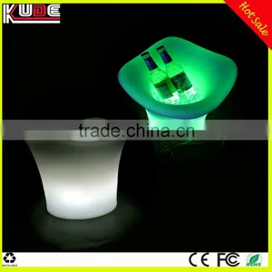 Rechargeable Plastic LED Ice Bucket Flash Champagne Beer Flash Light Up Bar Bucket thumbnail-1