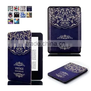 PU Hard Cover Colorful Printing Smart Case for New Kindle 2016 thumbnail-1