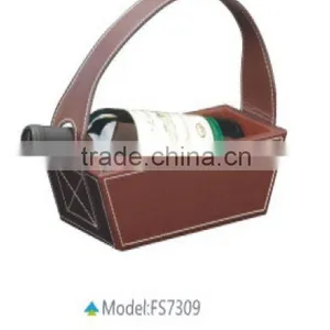 Leather Wine Tote thumbnail-1